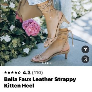 New in box Bella faux leather strappy kitten heel sandal from Vici!!